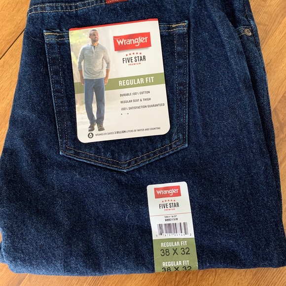 Men’s wrangler regular fit jeans NWT & NWOT 38x32 - Picture 6 of 9